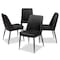 Baxton Studio Darcell Modern Black Faux Leather Upholstered Dining Chair 146-8789 - alternate 1